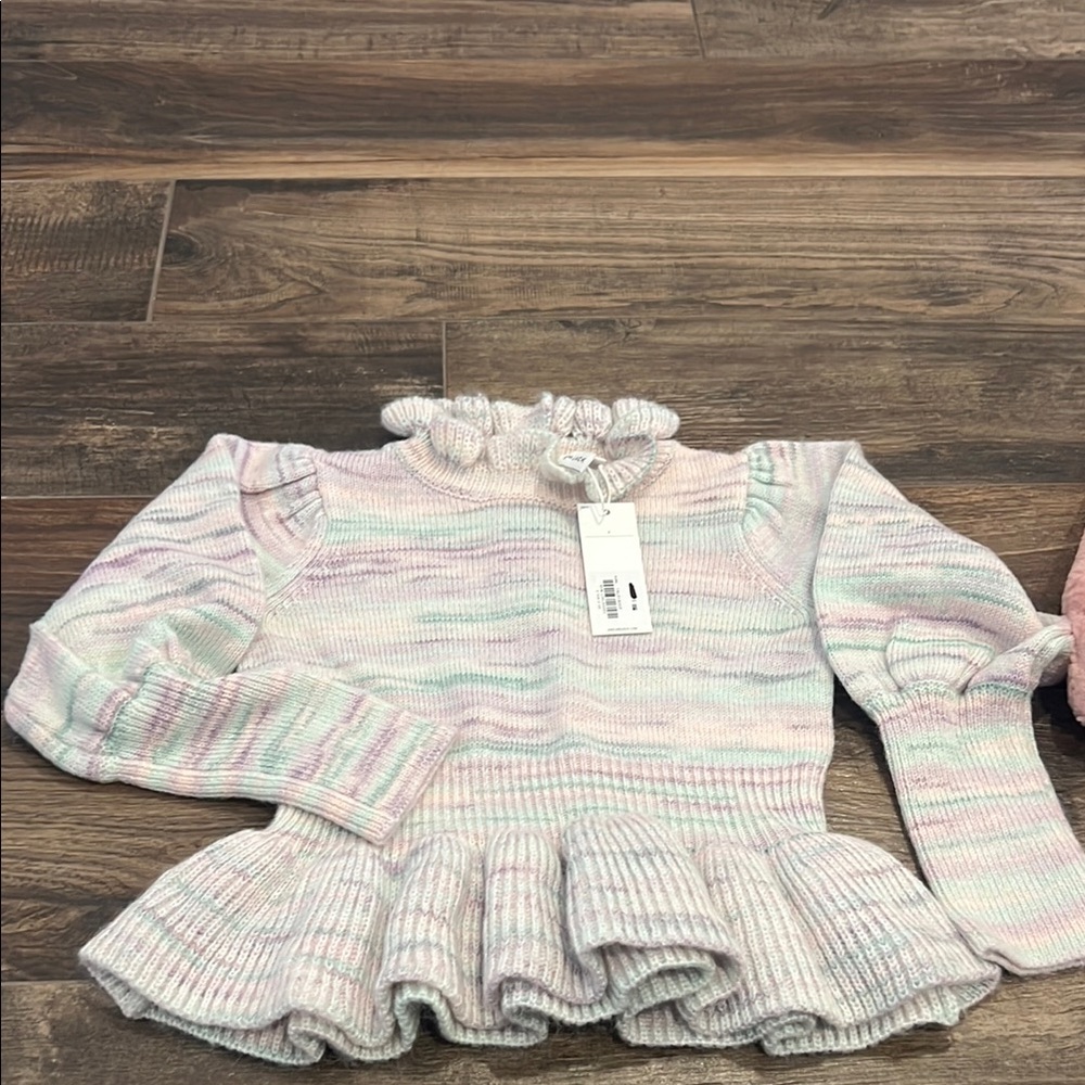 Janie  and Jack Pastel Peplum Sweater